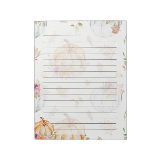 Pumpkin Patch Letter Notepad – Autumn Stationery 