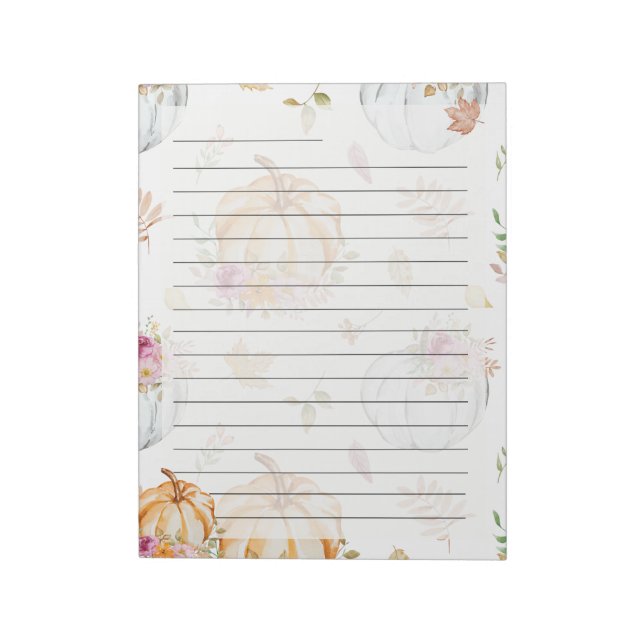 Pumpkin Patch Letter Notepad – Autumn Stationery  (Rotated)