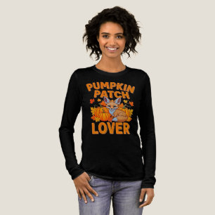 Pumpkin Patch Lover – Cute Fox Autumn Fall Tri-Blend Shirt