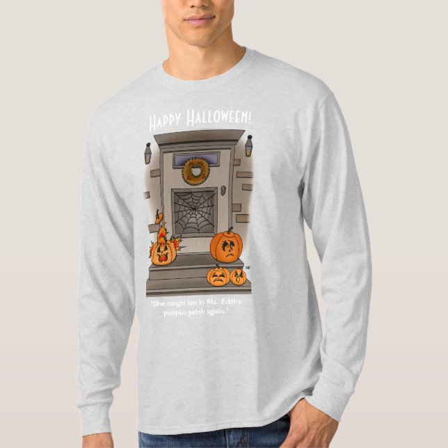 Pumpkin Patch Men's Black Longsleeved T-Shirt (Front)