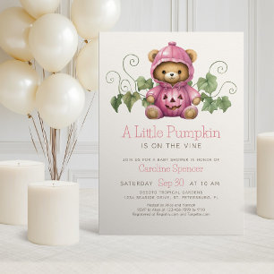 Pumpkin Patch Minimalist Girl Baby Shower Invitation
