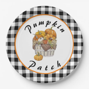 Pumpkin patch paper plate