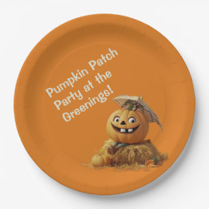 Pumpkin Patch Party Child Friendly Halloween Fall Paper Plate