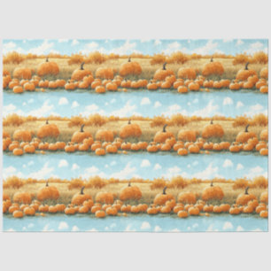 Pumpkin Patch Pattern Decoupage Tissue Paper