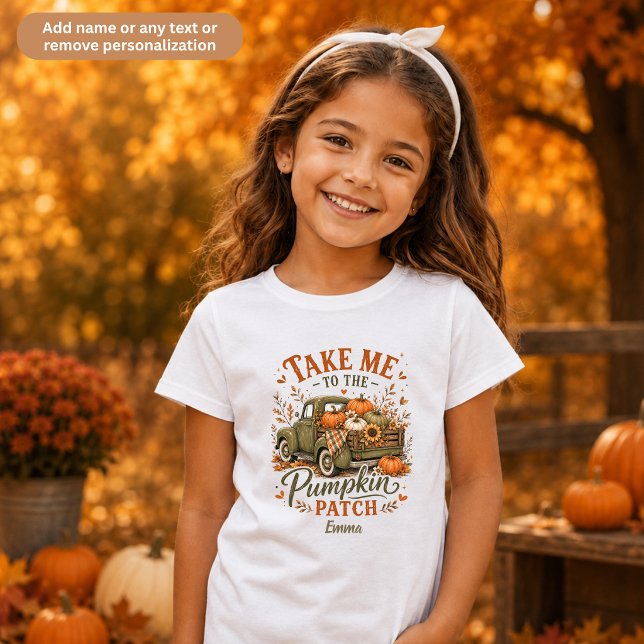 Pumpkin Patch Personalised Kids Halloween T-Shirt (Creator Uploaded)