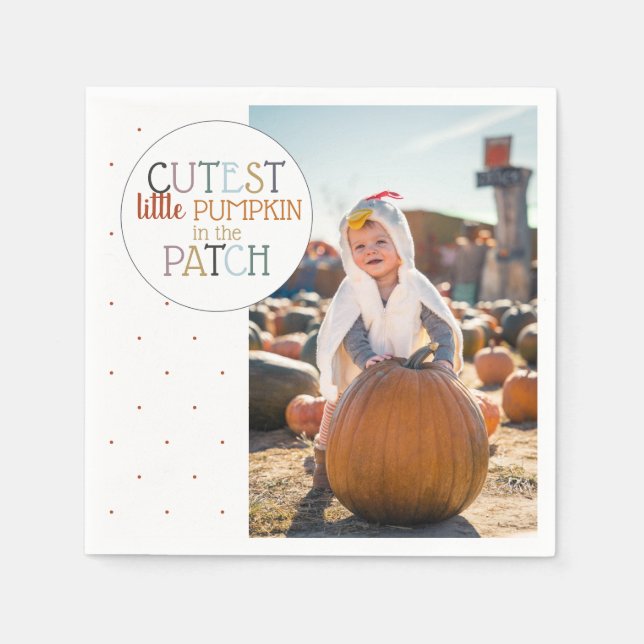 Pumpkin Patch Photo Napkins (Front)