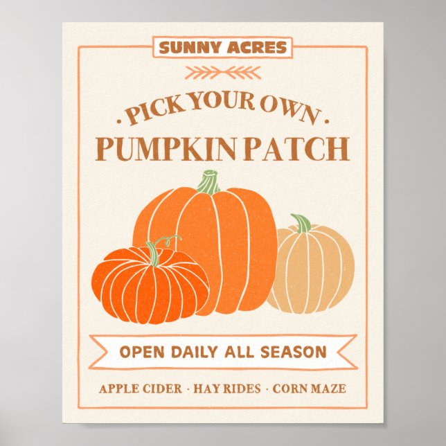 Pumpkin Patch Poster (Front)