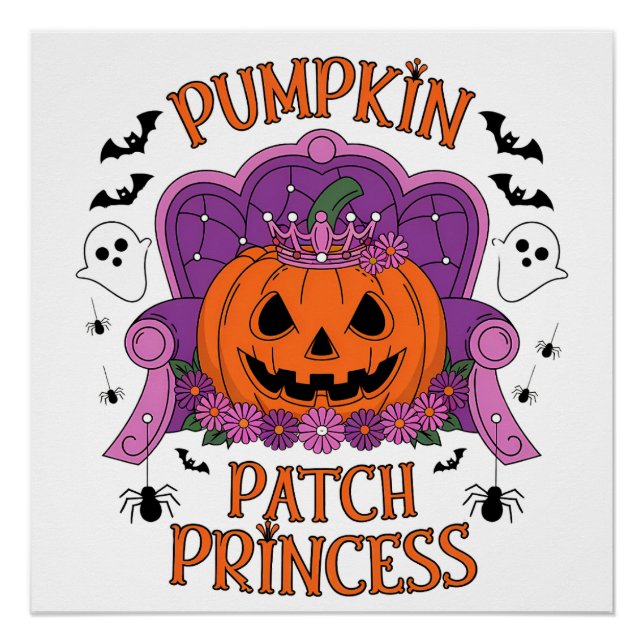 pumpkin patch princess, halloween poster (Front)