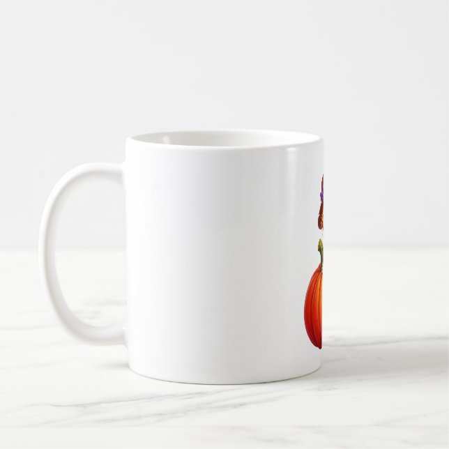 Pumpkin Patch Scarecrow Glow Coffee Mug (Left)