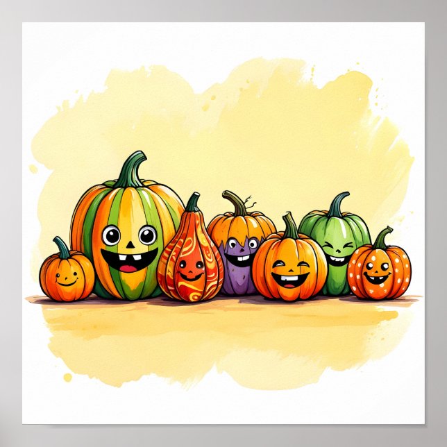 Pumpkin Patch Smiles Poster (Front)