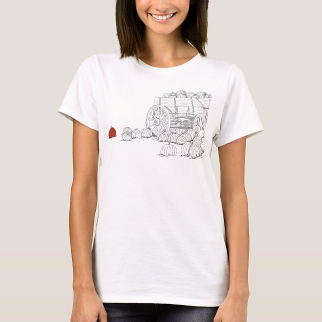 Pumpkin Patch Wagon T-Shirt (Front)