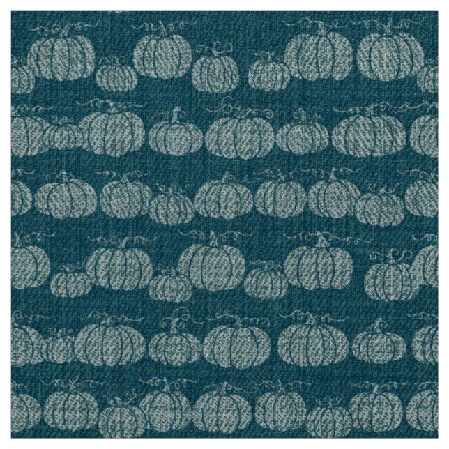 Pumpkin Pathe Stripe - Tonal Teal Fabric (Swatch)