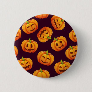 Pumpkin pattern 6 cm round badge