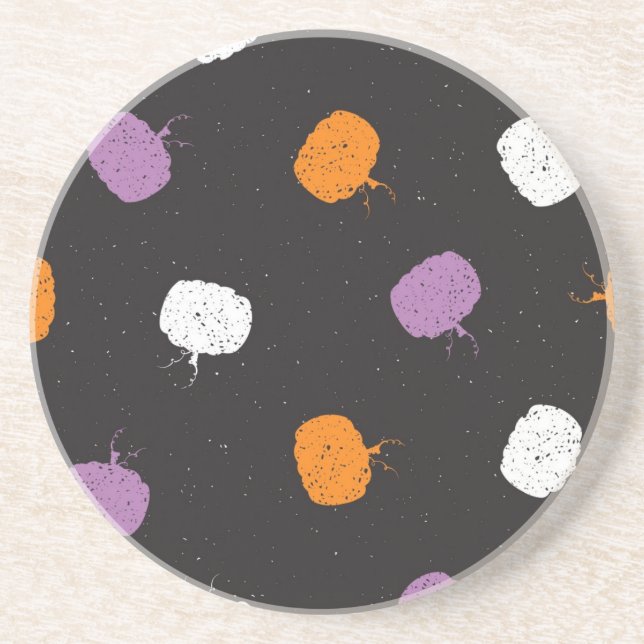 Pumpkin pattern coaster (Front)
