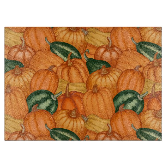 Pumpkin Pattern Cutting Board (Front)
