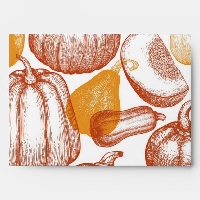 Pumpkin pattern envelope (Front)