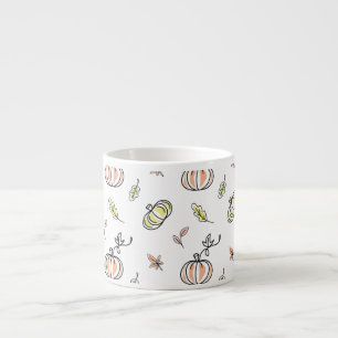 pumpkin pattern espresso cup