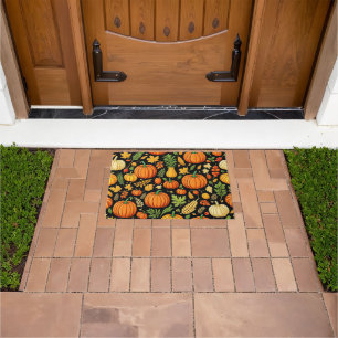Pumpkin Pattern Harvest Day Autumn Doormat