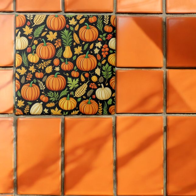 Pumpkin Pattern Harvest Day Autumn Tile (Creator Uploaded)