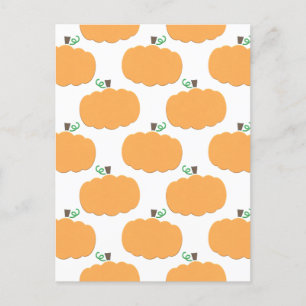 Pumpkin Pattern Holiday Postcard