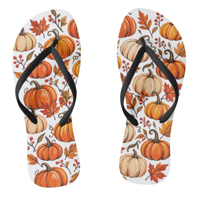 Pumpkin pattern  jandals (Footbed)