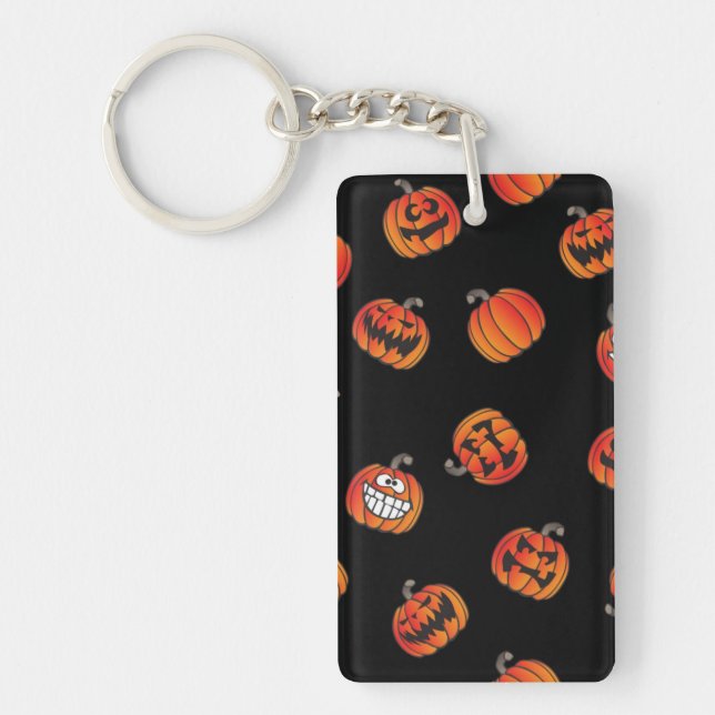 Pumpkin pattern key ring (Front)