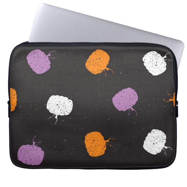 Pumpkin pattern laptop sleeve (Front)