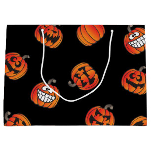 Pumpkin pattern large gift bag