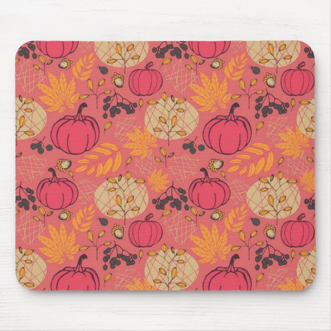 Pumpkin pattern mouse pad (Front)