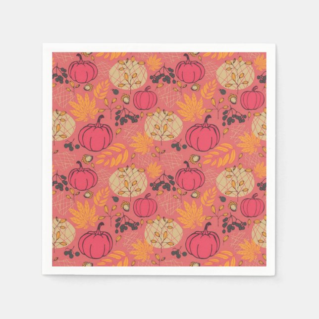 Pumpkin pattern napkin (Front)