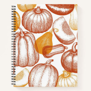 Pumpkin pattern notebook