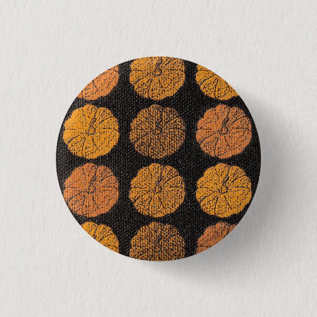 Pumpkin Pattern Orange 3 Cm Round Badge (Front)