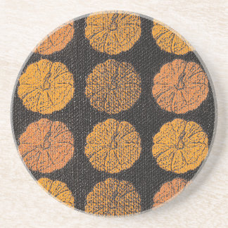 Pumpkin Pattern Orange Coaster