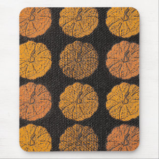 Pumpkin Pattern Orange Mouse Pad