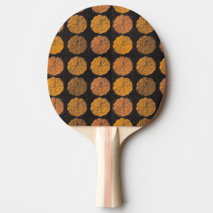 Pumpkin Pattern Orange Ping Pong Paddle