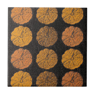 Pumpkin Pattern Orange Tile