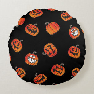Pumpkin pattern round cushion