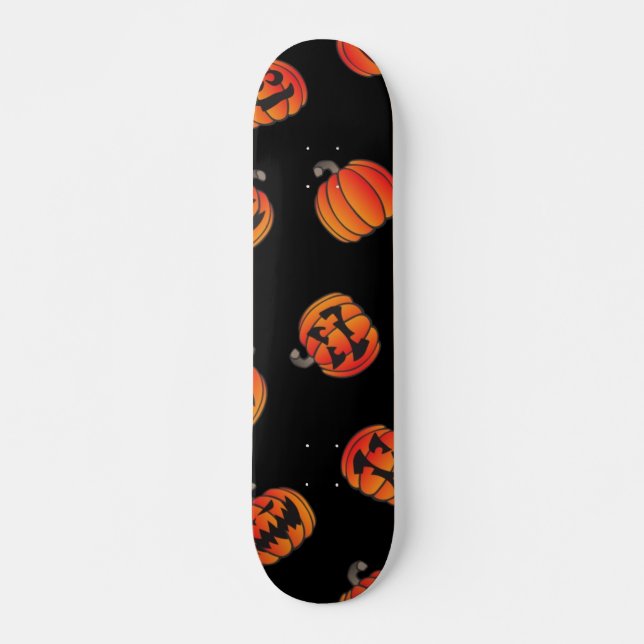 Pumpkin pattern skateboard (Front)
