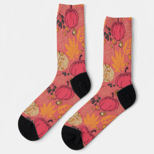 Pumpkin pattern socks
