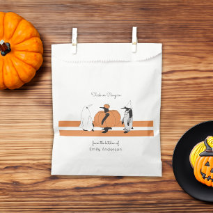 Pumpkin Penguin Funny Halloween Favour Bags