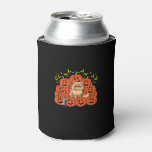 Pumpkin Persian Cat Halloween Kitten Jack O Lanter Can Cooler