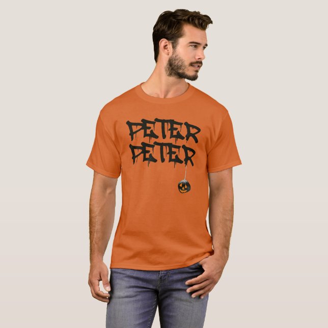 Pumpkin Peter Halloween Costume Scary T-Shirt (Front Full)