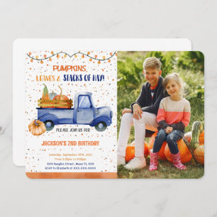 Pumpkin Photo Invitation