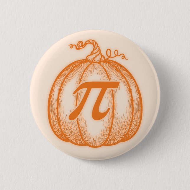 Pumpkin Pi 6 Cm Round Badge (Front)