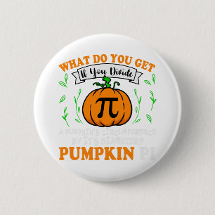 Pumpkin Pi Halloween Math 6 Cm Round Badge