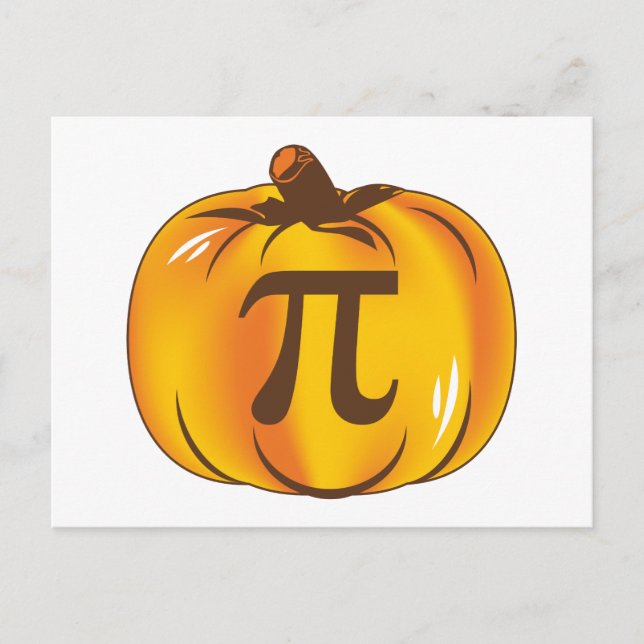 Pumpkin Pi - Happy Halloween Postcard (Front)