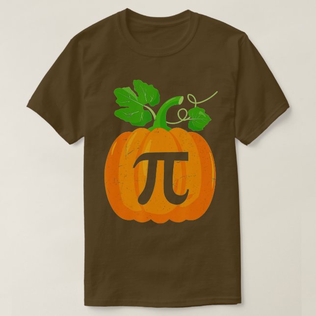 Pumpkin Pi Math Teacher Halloween Thanksgiving Pie T-Shirt (Design Front)