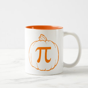 Pumpkin Pi (pie) Mathematics Humour Two-Tone Coffee Mug