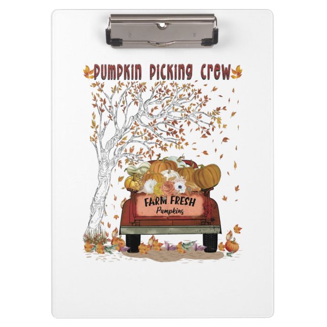 Pumpkin Picking Crew Clipboard (Front)