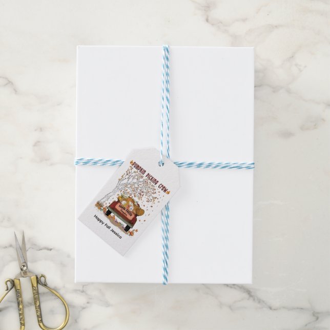 Pumpkin Picking Crew Gift Tags (With Twine)